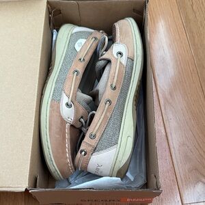 Sperry Women’s Angelfish Tan and Tweed Sneakers